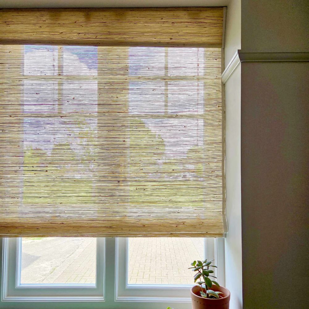 Beige Woven Wood Shades - Soft & Warm, Perfect for Any Decor
