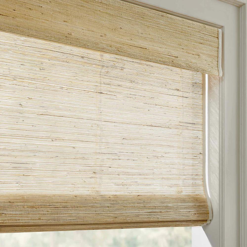 Beige Woven Wood Shades - Soft & Warm, Perfect for Any Decor