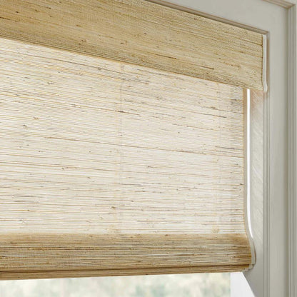 Beige Woven Wood Shades - Soft & Warm, Perfect for Any Decor