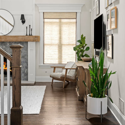 Beige Woven Wood Shades - Soft & Warm, Perfect for Any Decor