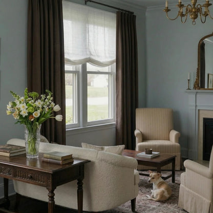 Asher 100% Belgian Flax Linen Relaxed Roman Shades