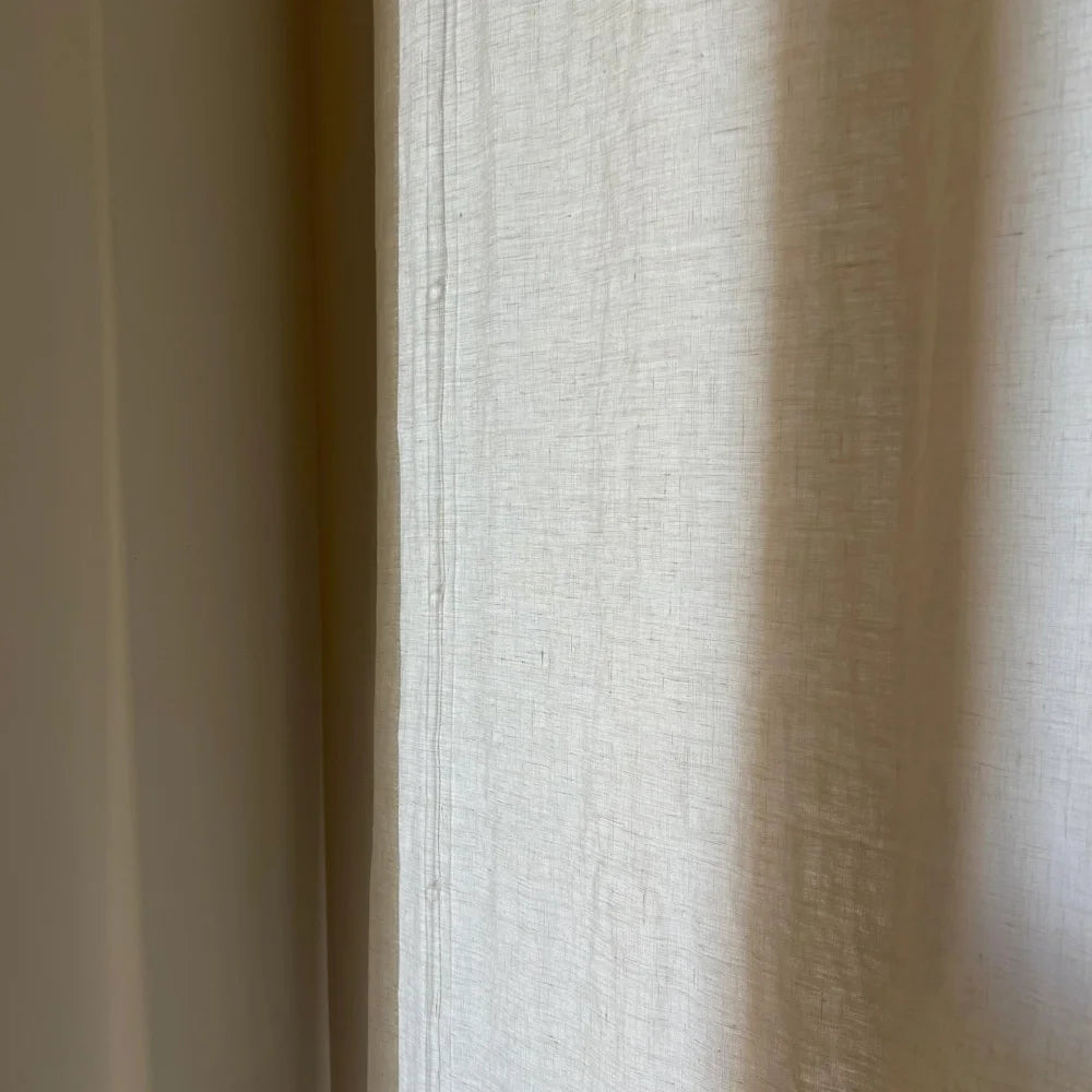 Asher 100% Belgian Flax Linen Relaxed Roman Shades