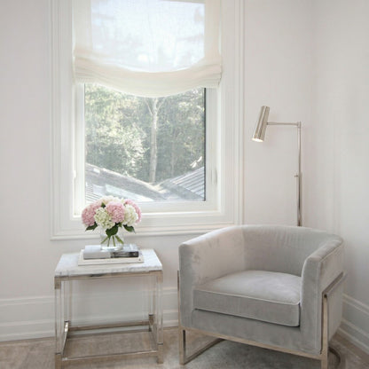 Asher 100% Belgian Flax Linen Relaxed Roman Shades