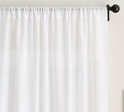 Belgian Flax 100% Linen Sheer Curtain Custom - MorraHome