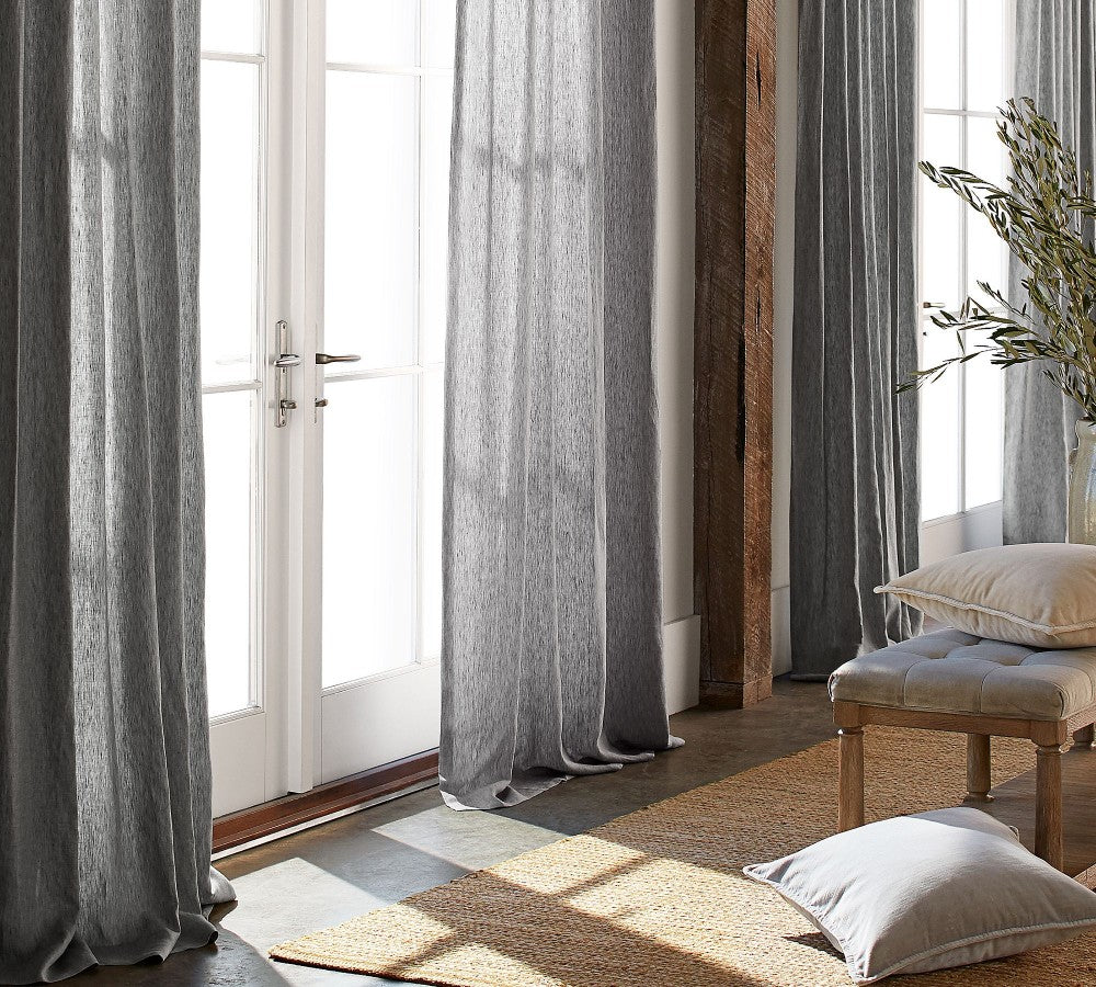 Belgian Flax 100% Linen Unlined Curtain Custom - MorraHome