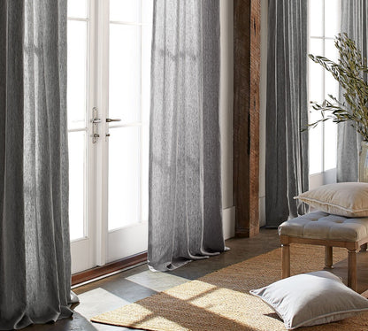 Belgian Flax 100% Linen Unlined Curtain Custom - MorraHome