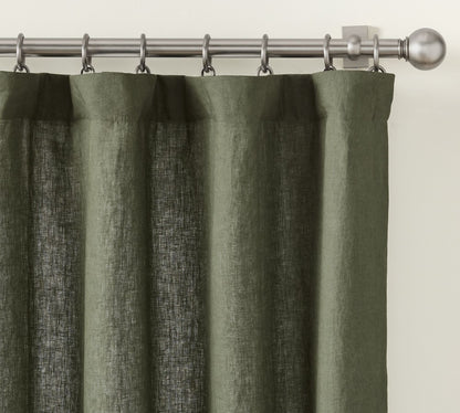 Belgian Flax 100% Linen Unlined Curtain Custom - MorraHome