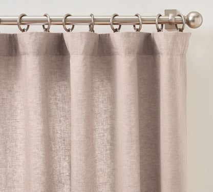Belgian Flax 100% Linen Unlined Curtain Custom - MorraHome
