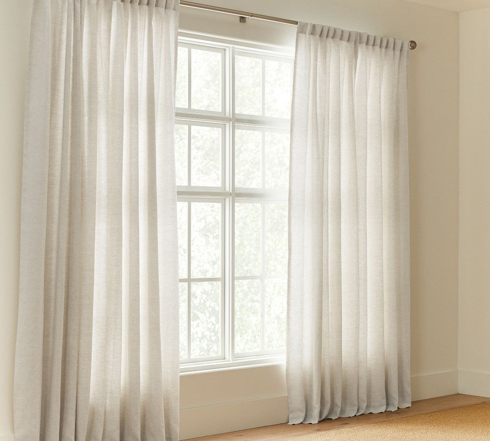 Belgian Flax 100% Linen Unlined Curtain Custom - MorraHome