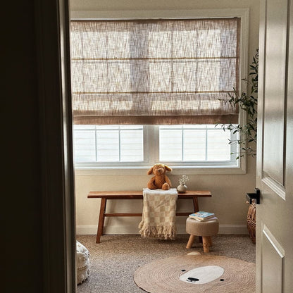 Harper Custom Linen Roman Shades, Motorized & Cordless Options