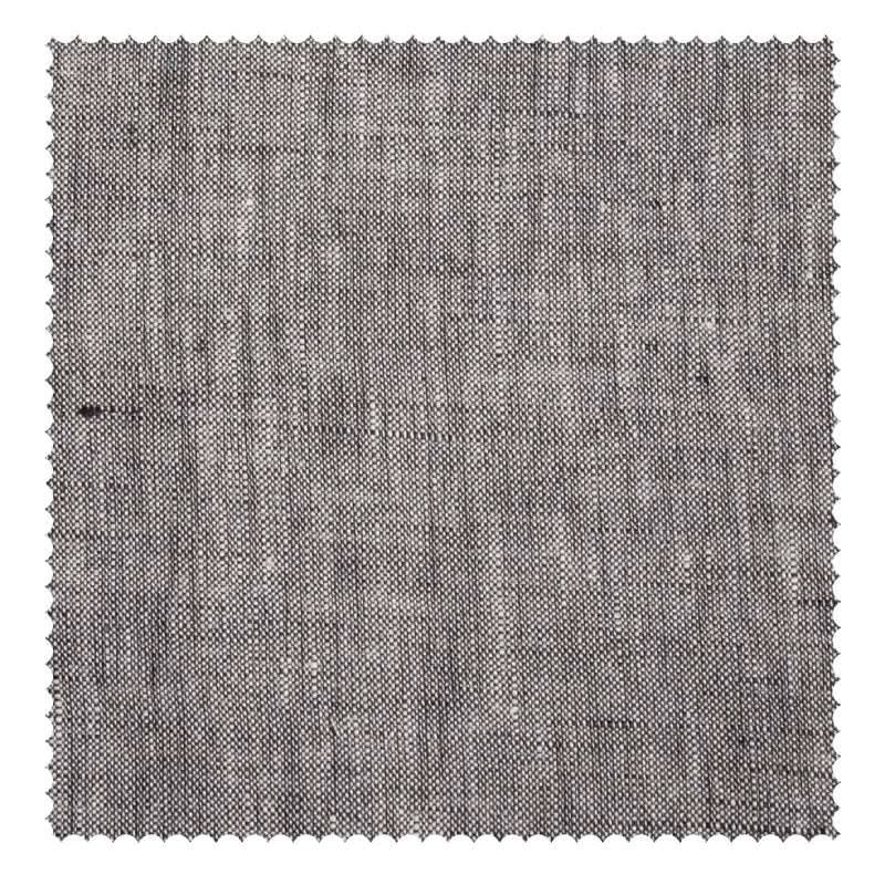 Asher Belgian Flax Linen Fabric Swatch - Charcoal Grey