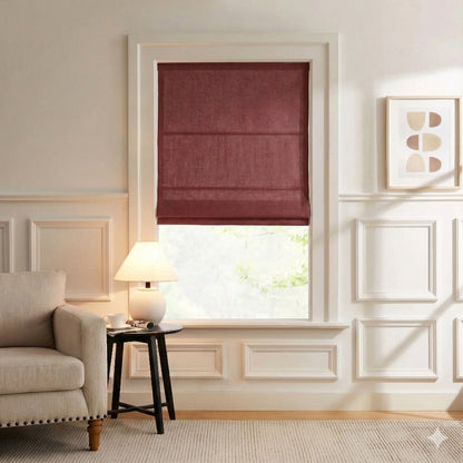 Harper Custom Linen Roman Shades, Motorized & Cordless Options