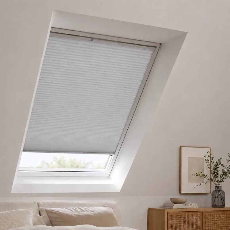 Custom Blackout Skylight Cellular Shades, Solar powered Motorized System