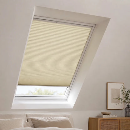 Custom Blackout Skylight Cellular Shades, Solar powered Motorized System