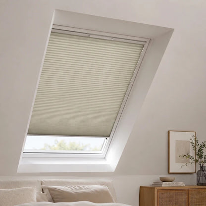 Custom Blackout Skylight Cellular Shades, Solar powered Motorized System