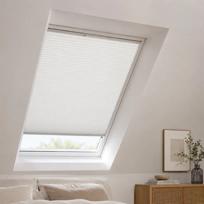 Custom Blackout Skylight Cellular Shades, Solar powered Motorized System