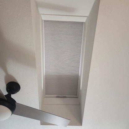 Custom Blackout Skylight Cellular Shades, Solar powered Motorized System