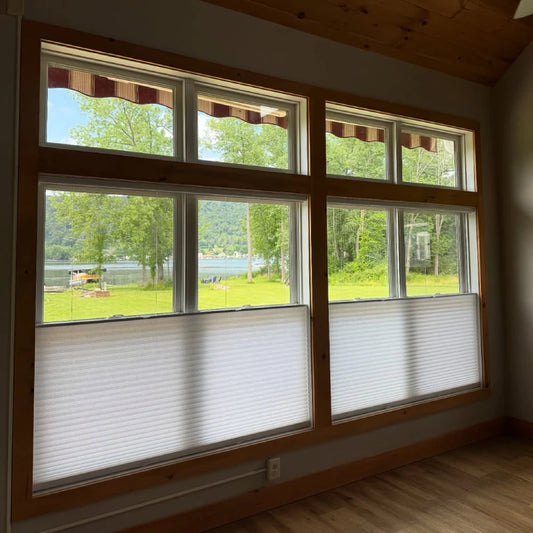 Custom No-Drill Light Filtering Top-Down Bottom-Up Cellular Shades