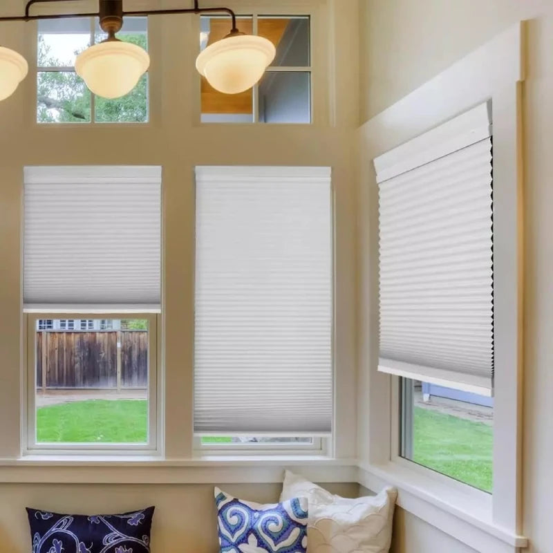 Custom No-Drill Top Down Bottom Up Blackout Cellular Shades