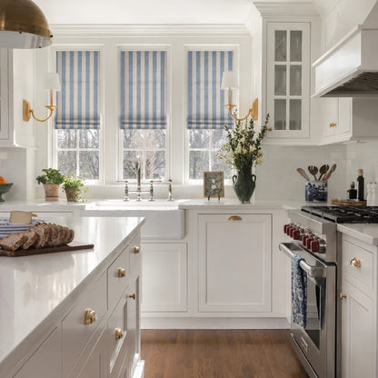 Sawyer Custom Striped Roman Shades