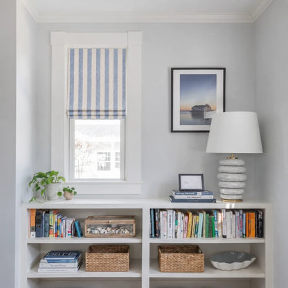 Sawyer Custom Striped Roman Shades