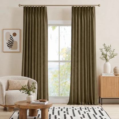 Rowan Luxury Custom Linen Pinch Pleat Curtains for Elegant Living Spaces