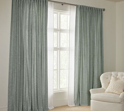Emery 100% Linen Blackout Curtain Custom - MorraHome