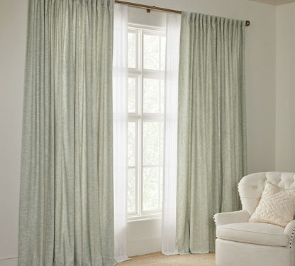 Emery 100% Linen Blackout Curtain Custom - MorraHome