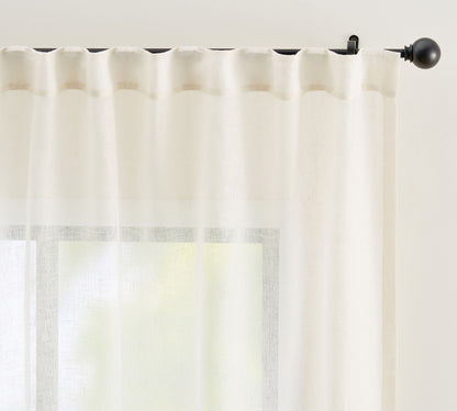 Emery 100% Linen Sheer Curtain Custom - MorraHome