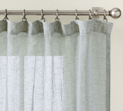 Emery 100% Linen Sheer Curtain Custom - MorraHome