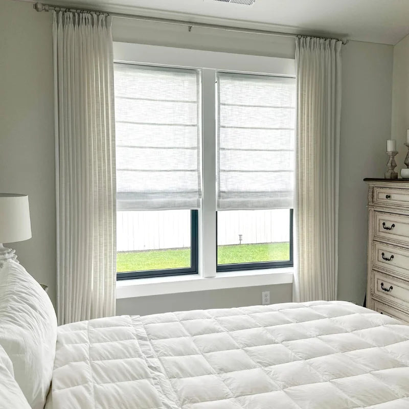 Everett Custom Cotton Roman Shades