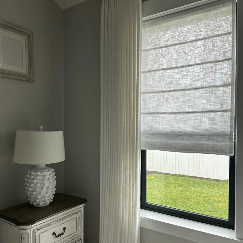 Everett Custom Cotton Roman Shades