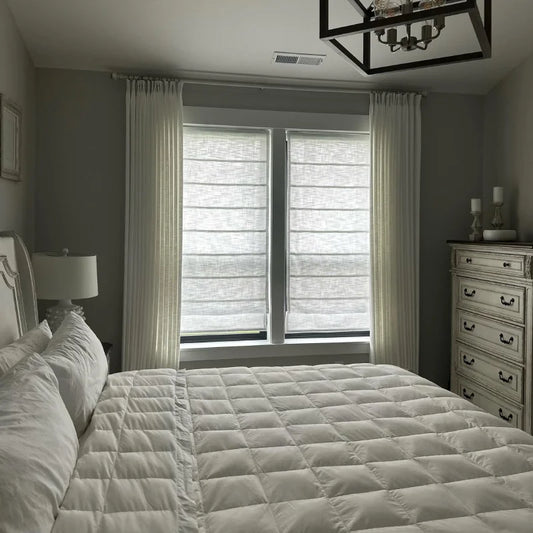 Everett Custom Cotton Roman Shades