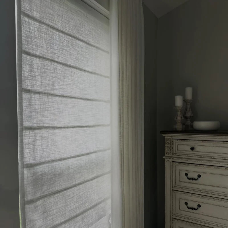 Everett Custom Cotton Roman Shades
