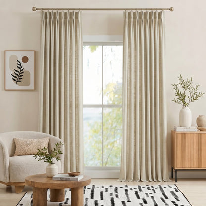 Rowan Luxury Custom Linen Pinch Pleat Curtains for Elegant Living Spaces