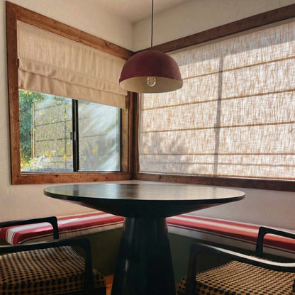 Harper Custom Linen Roman Shades - Smooth Loop Cord Lift