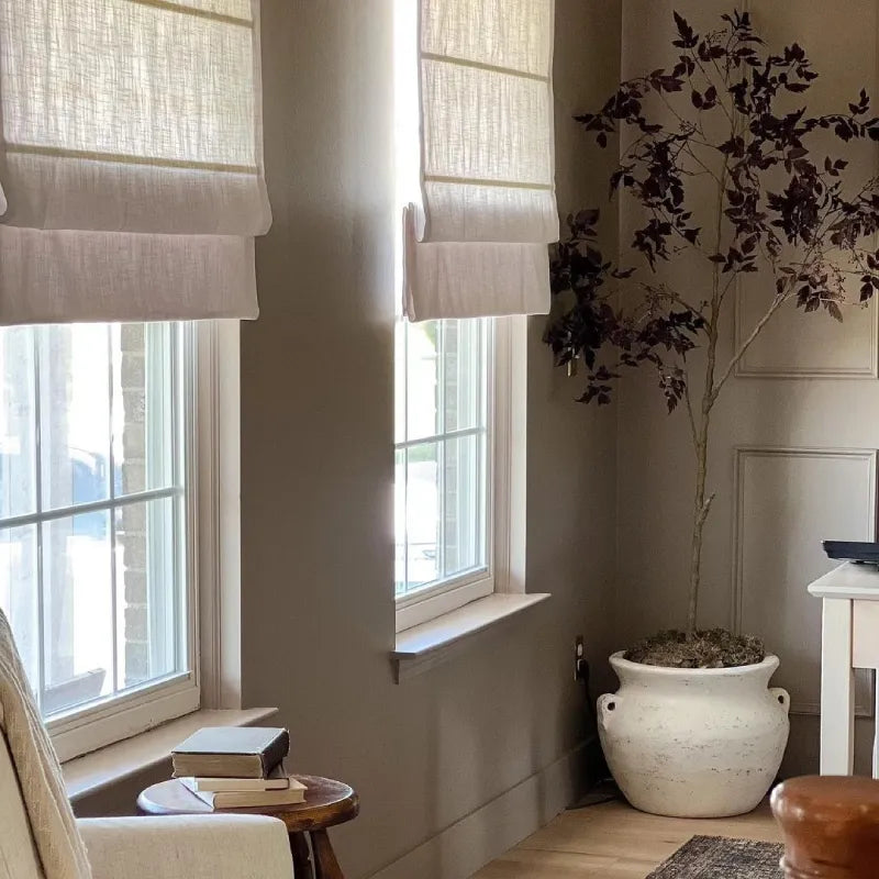 Harper Custom No-Drill Roman Shades, Cordless & Motorized Options