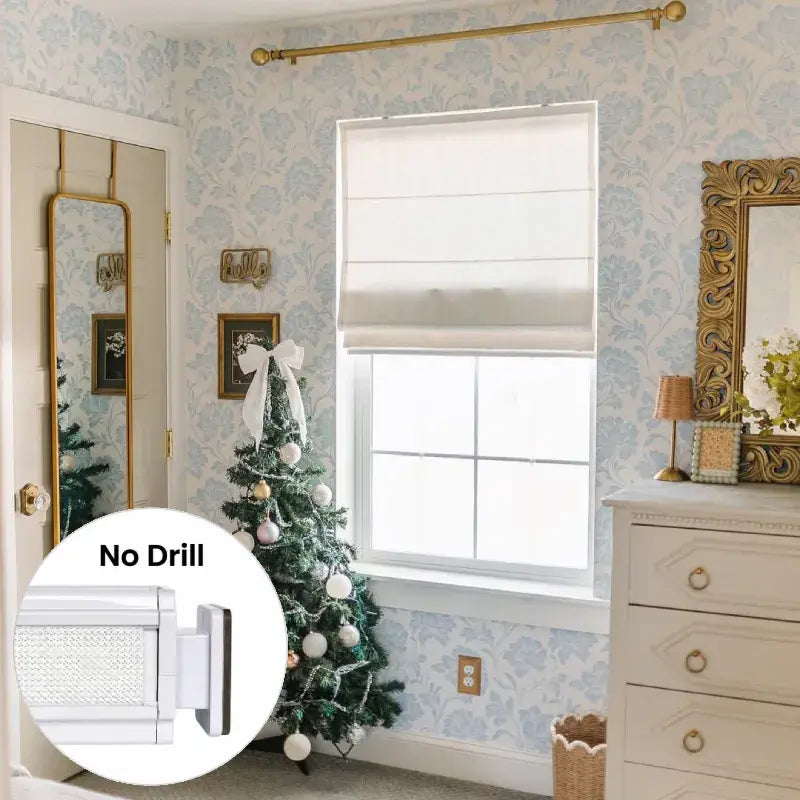 Harper Custom No-Drill Roman Shades, Cordless & Motorized Options
