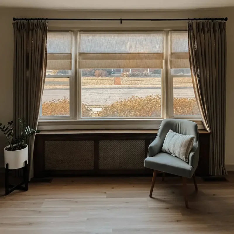 Harper Custom No-Drill Roman Shades, Cordless & Motorized Options