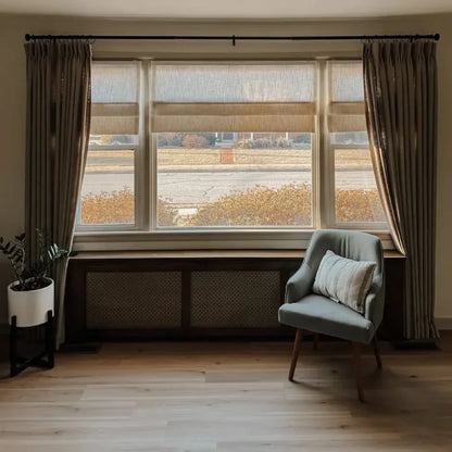 Harper Custom No-Drill Roman Shades, Cordless & Motorized Options