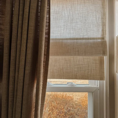 Harper Custom No-Drill Roman Shades, Cordless & Motorized Options