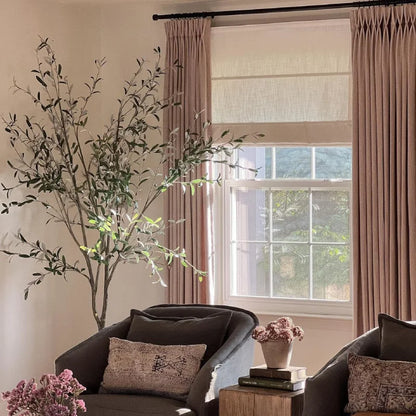 Harper Custom No-Drill Roman Shades, Cordless & Motorized Options
