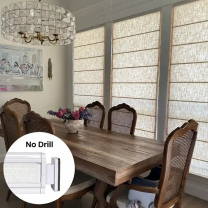 Harper Custom No-Drill Roman Shades, Cordless & Motorized Options