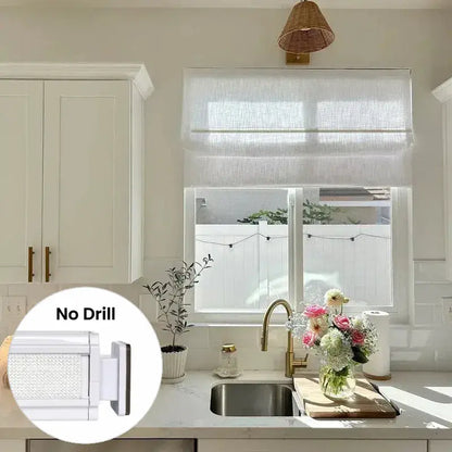 Harper Custom No-Drill Roman Shades, Cordless & Motorized Options