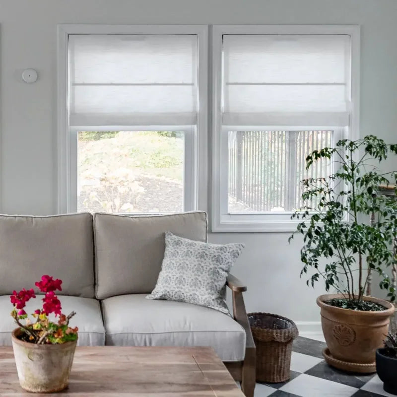 Harper Custom No-Drill Roman Shades, Cordless & Motorized Options