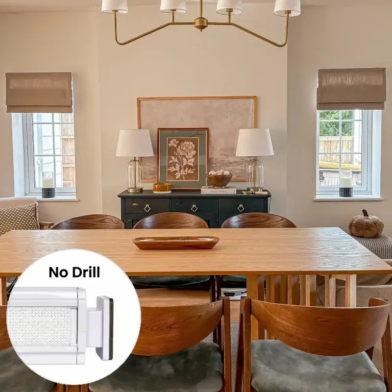 Harper Custom No-Drill Roman Shades, Cordless & Motorized Options