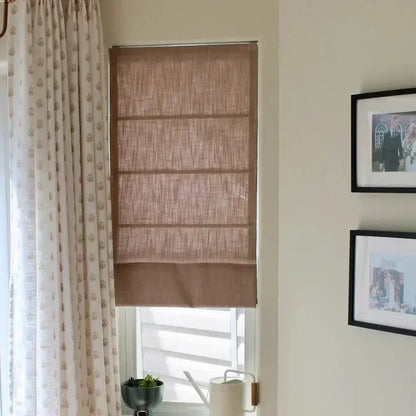 Harper Custom No-Drill Roman Shades, Cordless & Motorized Options