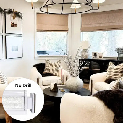 Harper Custom No-Drill Roman Shades, Cordless & Motorized Options