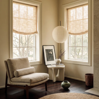 Harper Custom Linen Relaxed Roman Shades