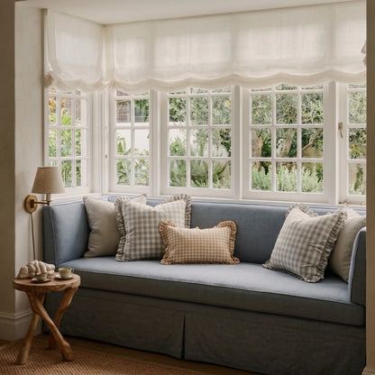 Harper Custom Linen Relaxed Roman Shades